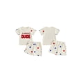 thumbnail image 2 of BemeyourBBs Toddler Baby Boys 4th of July Outfit Patriot Independent Day Summer Clothes All American Dude Letter Embroidery Short Sleeve T Shirt and Star Shorts Set Toddler Baby Boy Summer Outfit, 2 of 9