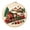 A005- Style E, variant on Christmas Diy Felt Embroidery Kit,8 Inch Embroidery Hoop Frame with Rustic Wood,Farmhouse Christmas Decor Wall Art,Cute Reindeer & Snowman Ornament Set for Festive Wall