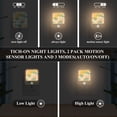 thumbnail image 3 of Yayeee 2-Pack Plug in LED Night Lights with Light Sensors Motion Detectors, Floral Wave, 3 of 7