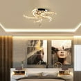 thumbnail image 7 of FRIXCHUR Modern Dimmable Crystal Led Ceiling Light 5 Arms Acrylic Crystal Chandeliers Stainless Steel Pendant Light, 7 of 7