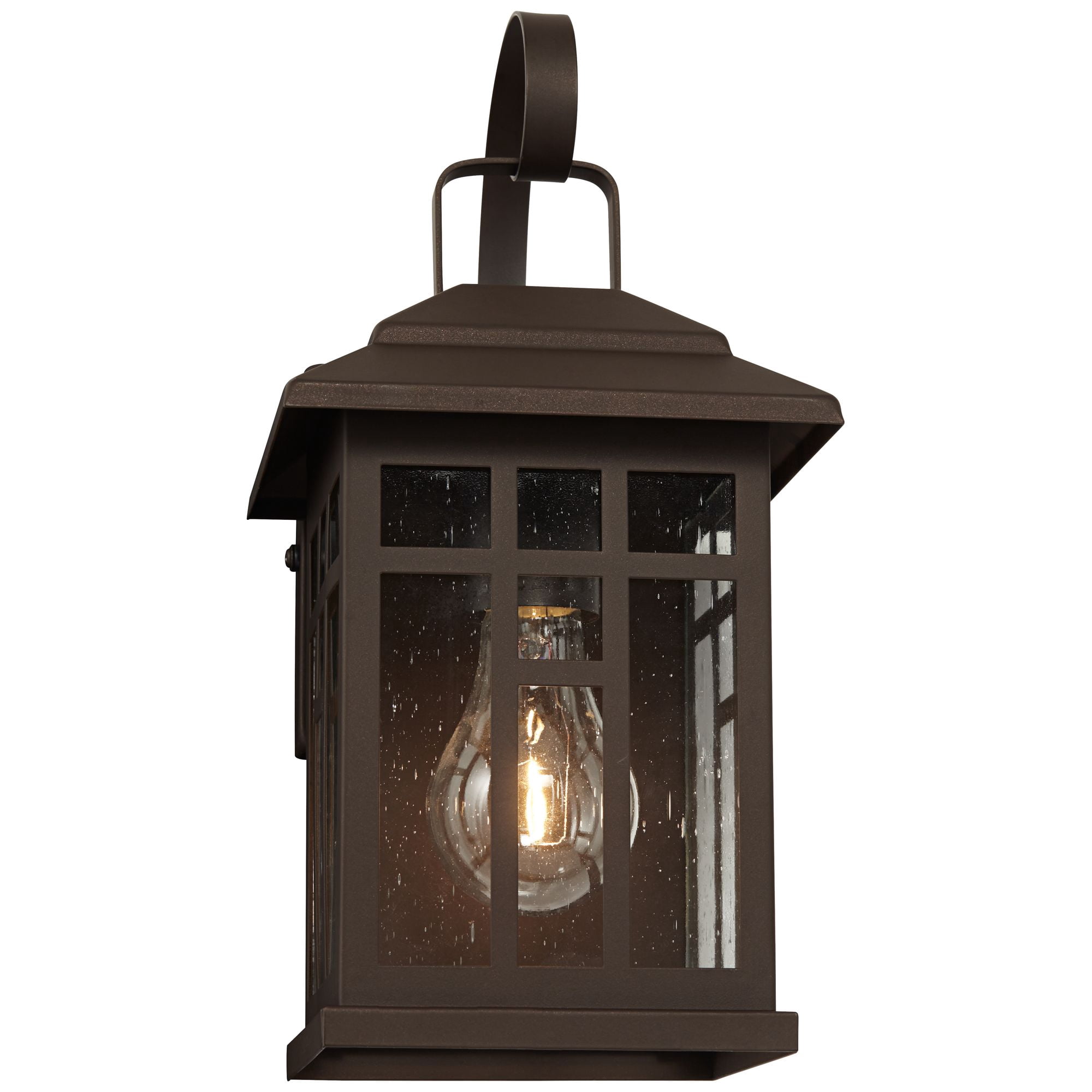 John Timberland Outdoor Wall Lights Set of 2 Fixture Carriage Style Bronze 12 1/2" Clear Glass Lantern Exterior House Porch Patio