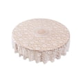 thumbnail image 2 of Homekingdee Round Lace Tablecloth - 72.83 Inch Embroidered Sheer Table Cover with Non-Slip Device for Home, Restaurant and Cafe Use, 2 of 6