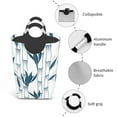 thumbnail image 4 of LNWH Japan Bamboo Texture Art Pattern Laundry Basket, 50L Large Capacity Foldable Laundry Hamper, 4 of 6
