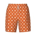 thumbnail image 4 of Lsque Mens Swim Trunks Orange And White Polka Dot Pattern - Bathing Suit Compression Liner - Beach Swim Shorts Swimwear - (S-3XL) - Stretch Quick Dry -Medium, 4 of 9
