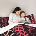 thumbnail image 5 of Homewish Cheetah Leopard Print Queen Comforter Set, Black Pink Stripes Abstract Bedding Sets, Modern Fashion Art Reversible Bedding Comforter Set, Breathable Home Decor, 3-Piece, 5 of 8