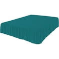 thumbnail image 2 of White Bed Skirt, Elastic Bed Skirt(14" Drop),Ruffle Bed Skirt Fits for Bedsprings/Platforms/Mattresses,Wrap Around Bed Skirt,Soft & Comfortable (Green, King 14"), 2 of 15