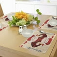 thumbnail image 4 of Ambesonne Cartoon Place Mats Set of 4, Queen Cards, Standard Size, Red Brown Ecru, 4 of 6