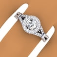 thumbnail image 5 of Dazzlingrock Collection 1.00 Carat (ctw) 14K Round Diamond Ladies Split Shank Bridal Engagement Halo Ring 1 CT, White Gold, Size 5.5, 5 of 6