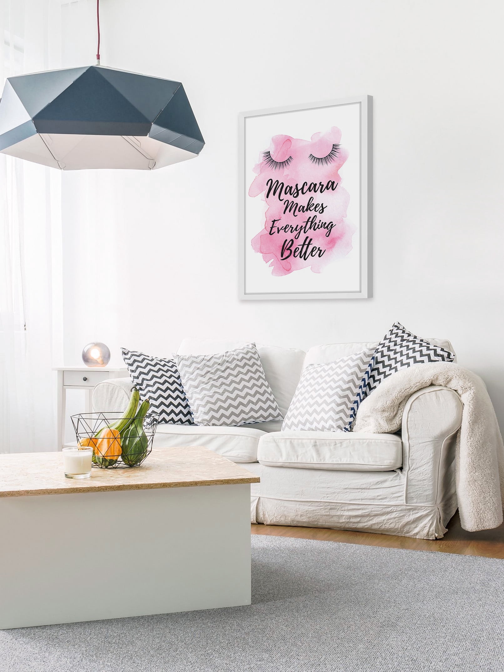 "Mascara Makes Pink" Framed Painting Print