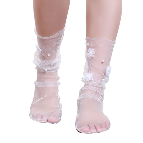 WEAIXIMIUNG Goldtoe Socks for Men 9-12 Spring and Summer Adult Socks Breathable Fashion Trend Broken Flower Pile Socks Skin Color Printed Women's Socks