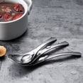 thumbnail image 5 of 1 Pack Stainless Steel Soup Spoons, Premium Mirror Polished Dinner Spoons,Heavy Weight Table Spoon with Short Handle for Bouillon,Ramen,Rice,Dishwasher Safe,BPA-free(5.8 in), 5 of 9