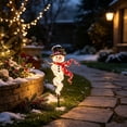 thumbnail image 2 of Lighted Snowman Garden Stake Light, LED Glowing Twisted Body Ground Lamp, Waterproof Outdoor Christmas Pathway Marker Light for Lawn Garden Yard Patio Holiday Xmas Decor, 2 of 5