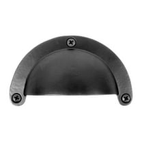 Acorn APVBP Forged Iron 3-5/8'' Cabinet Cup/Bin Pull - Black