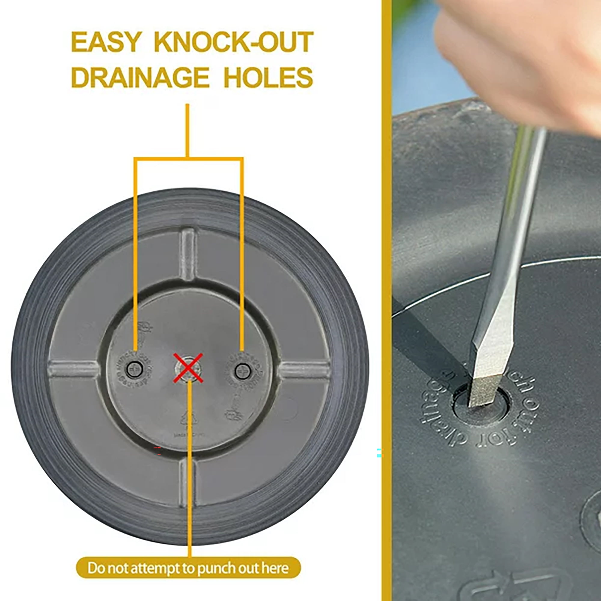 Mainstays 15.5in Resin Planter, Birch Grey