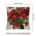 thumbnail image 4 of nygtbtfer Bloom Geranium Floral Pillow  Set of 2 Red Geranium Flowers Spring Summer Decorative Throw Pillow Covers Farmhouse Outdoor Decor Cushion Case for Home Couch Sofa White, 4 of 7