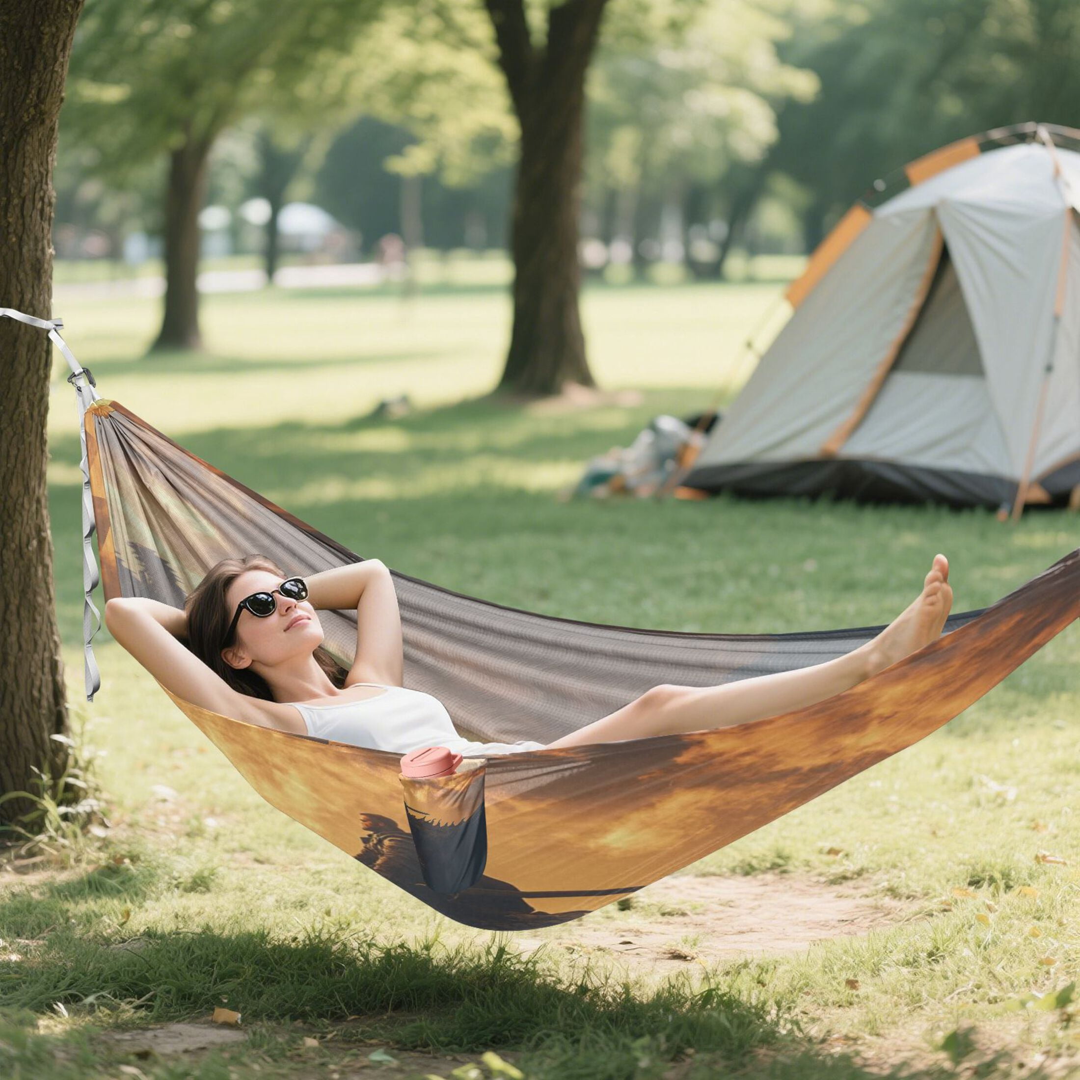 Hammock Camping Hammock Nylon Portable Hammock Travel Camping Hammock Riding A Dragon