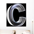 thumbnail image 1 of Letter C Glass 3D Wall Mural by Wallmonkeys Peel and Stick Graphic (36 in H x 31 in W) WM166351, 1 of 4
