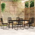 thumbnail image 1 of vidaXL 7 Piece Garden Dining Set Black, 1 of 5