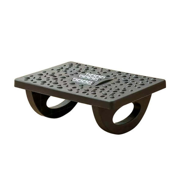 Comfortable Foot Stool Ergonomic PP Footrest with Massage 180 Degree Adjustable for Office and Home