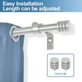 thumbnail image 2 of Urbanest Adjustable Spire Curtain 5/8" Rod, 84"-120", Pewter, 2 of 6
