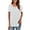 White, variant on VERABENDI Women's Tops Plus Size Short Sleeves Loose Fit Tunic Shirts Lace patchwork round neck Lady Blouses, M-4XL