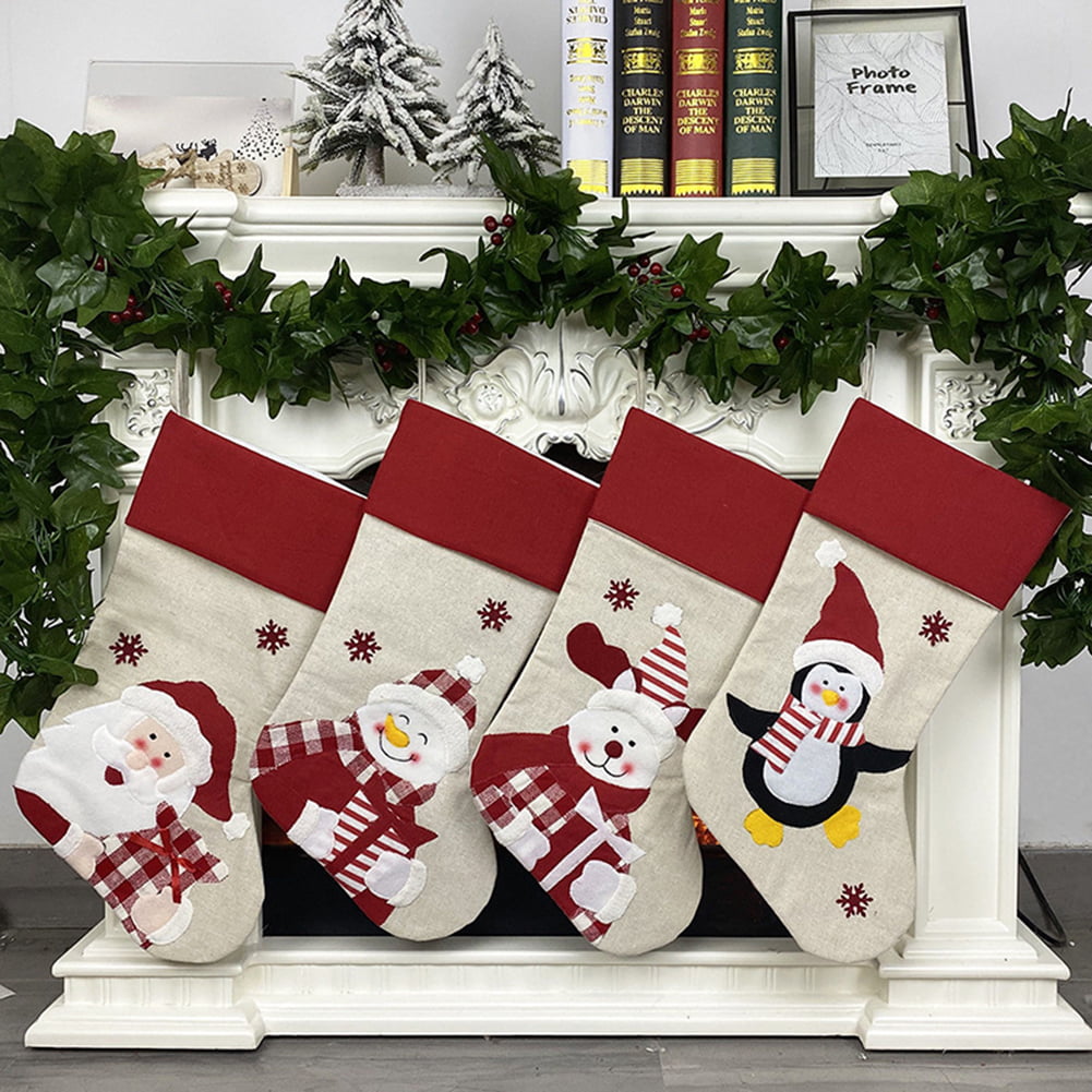 8 x Giant Gift Tags Santa Reindeer Penguin Snowman Present Christmas Xmas 