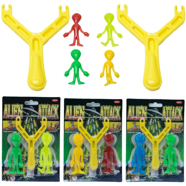 EeaseMX 5 juegos de tirachinas de alienígenas, juguete elástico, divertido juguete para fiestas infantiles.