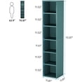 thumbnail image 2 of Tribesigns 70.9 Inch Tall Narrow Bookcase, Modern White Corner Bookcase for Home Office, Blue, 2 of 5