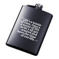 thumbnail image 1 of 8oz Men Funny Letter Print Stainless Steel Hip Flask Whiskey Alcohol Container, 1 of 6