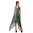 thumbnail image 1 of Moomaya Robe à Ourlet en Foulard pour Femmes, Imprimée, Col en V, Ourlet Asymétrique, 1 of 1