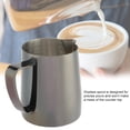 thumbnail image 2 of Taza de café de acero inoxidable de 350 ml, hermosa jarra para espumar leche para Latte Art, color negro, 2 of 8