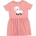 thumbnail image 3 of Inktastic Cute White Lamb Girls Toddler Dress, 3 of 5