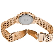 Womens Water-Resistant Dazzling Diamond Rose-Tone Bracelet Watch