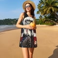 thumbnail image 3 of Fotbe Retro American Eagle A Vestido de Verano sin Mangas para Mujer – Vestido Midi Línea A, Estilo Camiseta Floral, Vestido Playero Casual y Fluido, 3 of 7