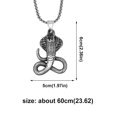 thumbnail image 4 of Mens Gothic Cross Pendant Necklace Punk Biker Jewelry Stainless Chain, 4 of 7