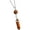 Brown, variant on Crystal Necklaces for Women Stainless Steel Chain Gemstone Hexagonal Necklace for Spiritual Energy Healing Pendant Divination for Women Men