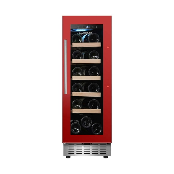 Equator Réfrigérateur à Vin Compact 18 Bouteilles Noir/rouge/inoxydable