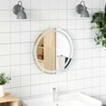 thumbnail image 2 of Espejo de baño LED VidaXL redondo montado en la pared con luces, 2 of 9
