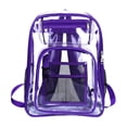 thumbnail image 1 of Mochila transparente de PVC liso hermética Zulema para hombre deportes de trabajo Violeta Mochila transparente, 1 of 8