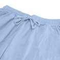 thumbnail image 5 of IWRICH Men's 2 Pieces Linen Set Casual Long Sleeve Button down Hoodies Beach Loose Fir Pants Summer Outfits Light Blue XXL, 5 of 9