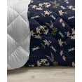 thumbnail image 3 of Leaf Down Alternative Comforter, Abstract Faded Floral Images and Retro Patterns with Old Fashioned Traditional Texture, Microfiber Quilt for All Season, 5 Sizes, Multicolor, by Ambesonne, 3 of 3