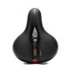 thumbnail image 1 of Sillín de bicicleta de gel ergonómico negro con amortiguador de doble resorte, asiento de bicicleta de espuma viscoelástica cómodo y transpirable universal, 1 of 5