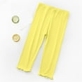 thumbnail image 2 of Huvoen Comfortable Leggings for Kids Toddler Baby Girls Candy Color Solid Color Leggings Casual Kids Tight Pants Yellow 6-7 Years, 2 of 5