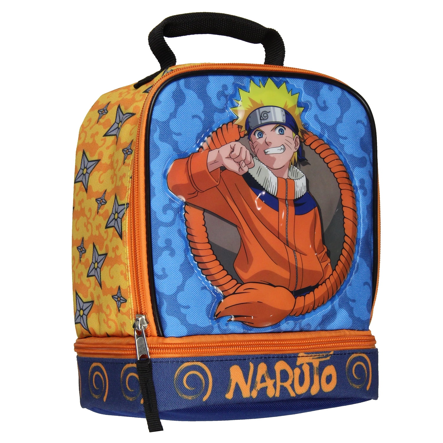 Naruto Lunch Box Anime Manga Insulated Dual Compartment Kids Lunch Bag