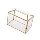 thumbnail image 4 of Caja de regalo de vidrio con ranura y cerradura para tarjetas de felicitación, multifuncional, transparente, dorada, para cumpleaños, 4 of 7
