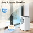 thumbnail image 3 of Deshumidificador de 6 L, 120 m² con Manguera de Drenaje, Depósito de Agua de 2LProtección contra Desbordamiento. Ideal para Sótanos, Dormitorios, Baños y Lavanderías., 3 of 8