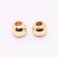 thumbnail image 2 of 500 pc Brass Solid Beads Rondelle Real 18K Gold Plated 3x2.5mm Hole: 1.2mm, 2 of 2