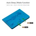 thumbnail image 6 of iPad 7th Generation Case 10.2", Allytech Slim Fit Cat & Women Embossed Smart Cover Auto Sleep Wake Magnetic Drop Protection Stand Cards Holder Wallet Case Cover for Apple iPad 10.2" 2019, Blue, 6 of 8