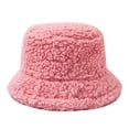 thumbnail image 2 of Limei Womens Bucket Hat Outdoor Foldable Fisherman Cap for Women Lambs Faux Fur Wool Japanese Cute Girls Casual Winter Warm Basin Hat, 2 of 7