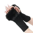 thumbnail image 2 of Baqcunre Warm Glove Windproof Elastic Texting Black Gloves Thermal Gloves Christmas Gift,,Winter Gloves,Mittens For Women,Gloves For Cold Weather,Fingerless Gloves For Women,,Black, 2 of 5